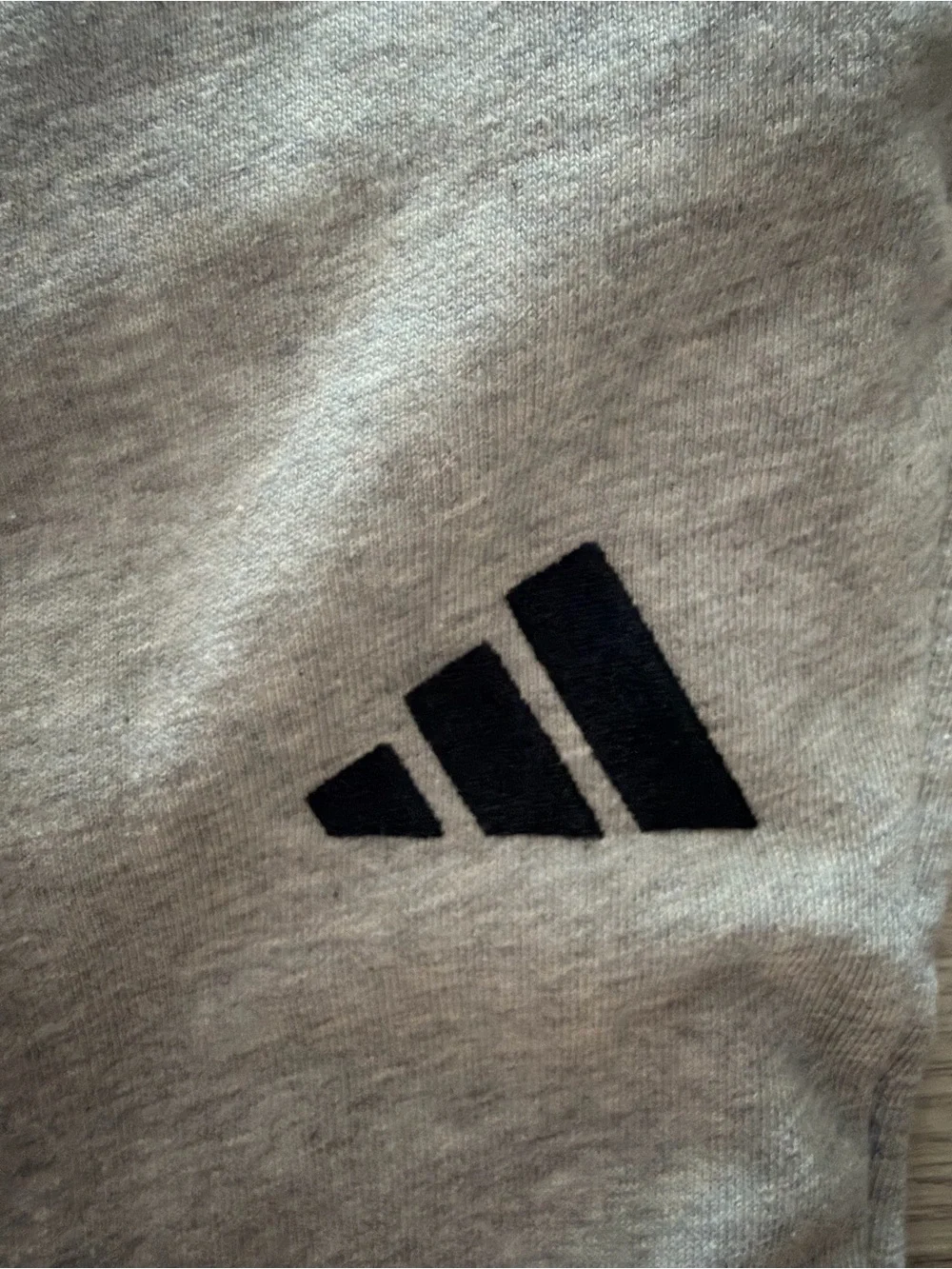 adidas Gray Fleece Joggers with Black Logo